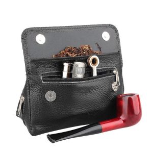 blague à tabac en cuir véritable