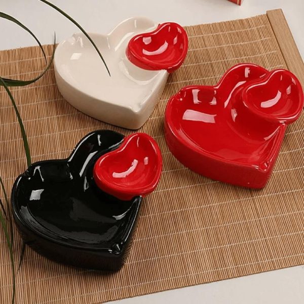 cendrier coeur en céramique
