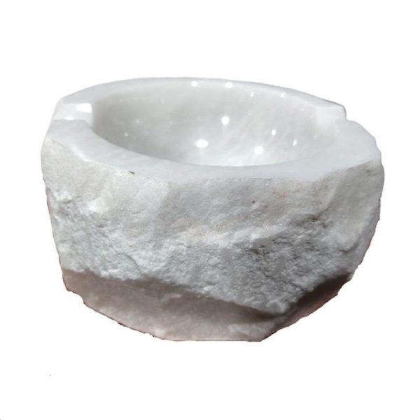 cendrier marbre blanc