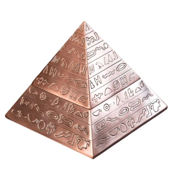 cendrier pyramide en métal