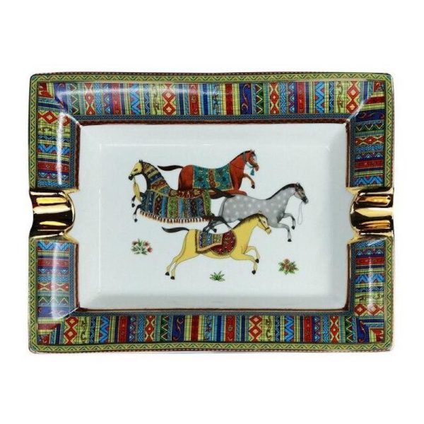 cendrier style hermès chevaux en promenade