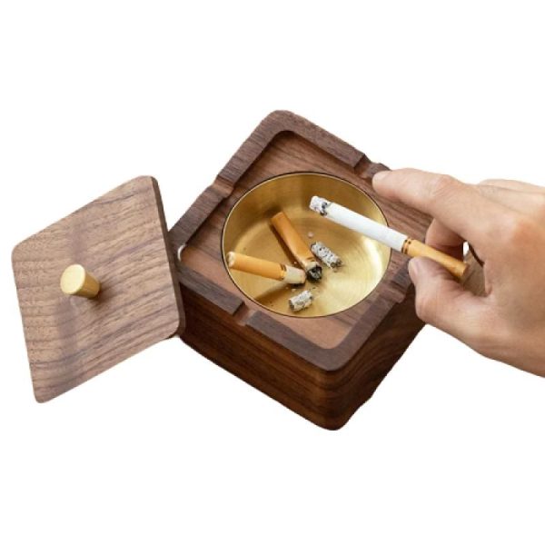 table cendrier en bois